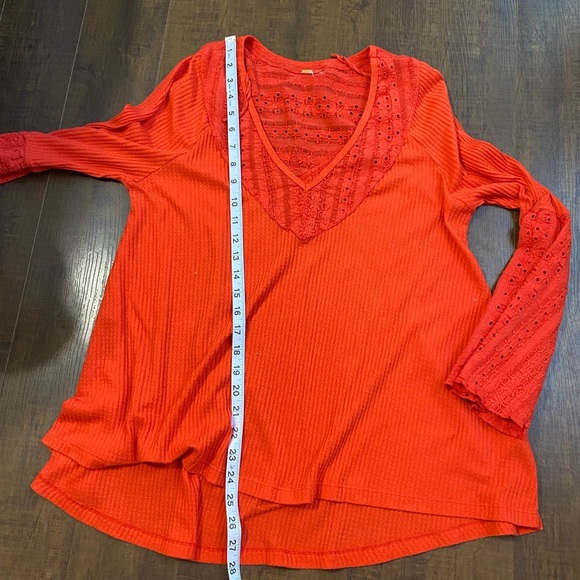 Free People Parisian nights Bell Sleeve eyelet bolo blouse - Picture 10 of 14